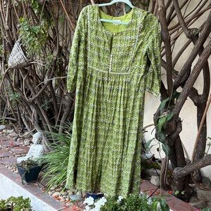 Green Floral Maxi Dress